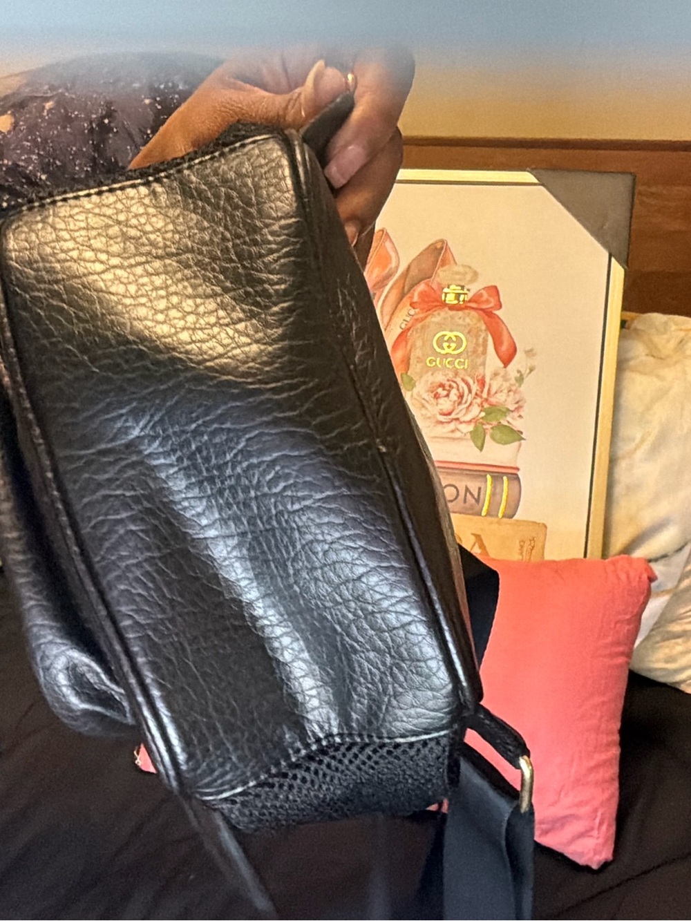 Juicy Couture Los Angeles Mini Backpack – Black Studded Faux Leather - Picture 8 of 12